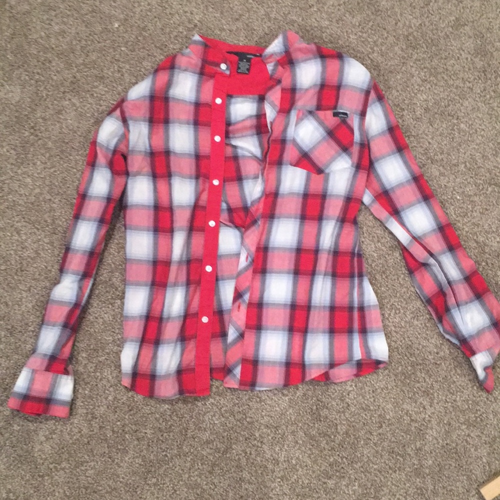 Plaid button shirt